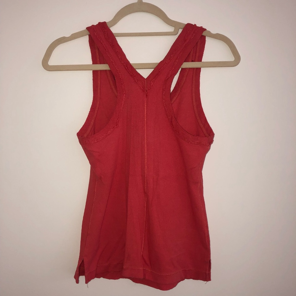 RED Free People Button Front Racerback Tank - Picture 4 of 5